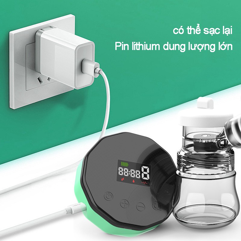 【CHÍNH HÃNG】Máy hút sữa điện đôi Electric , 9 cấp lực hút không đau，Với pin lithium có thể sạc lại.