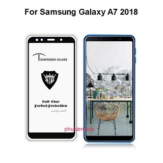 Dán kính cường lực SAMSUNG GALAXY A7 2018 full màn hình chính hãng M|B <Full keo>
