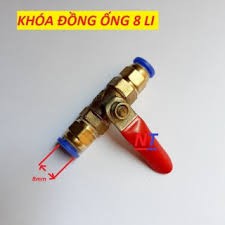 Van khoá ống 8mm - van khóa đồng - nhựa ống 8mm
