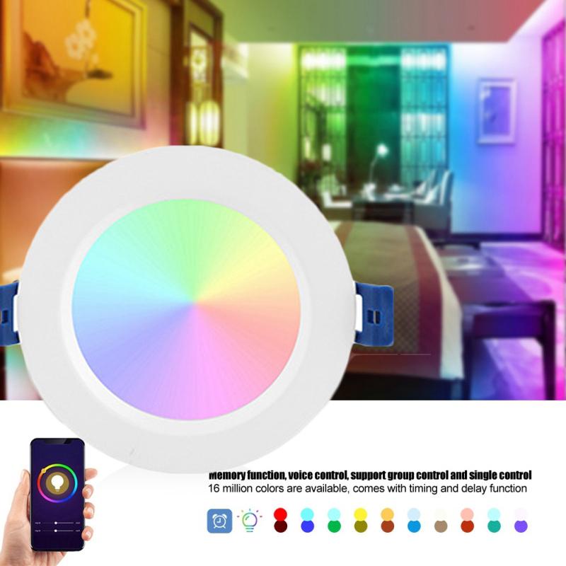 Hàng Có Sẵn Đèn Led Âm Trần Thông Minh Tuya Zigbee 3.0 10W/12W Đèn Trần Tròn Rgbcw Chiếu Sáng Điểm Trong Nhà Alexa Thông Minh