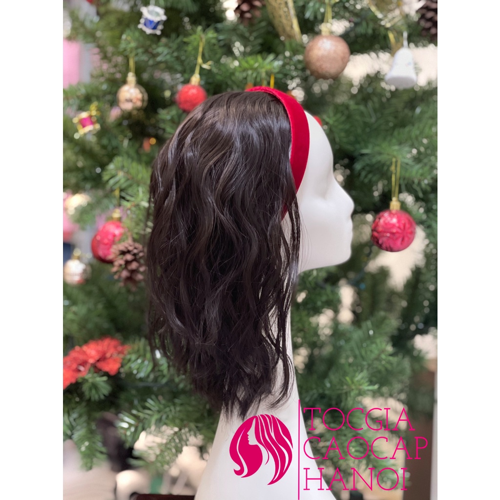 Cài tóc giả Nhung đỏ, xoăn dài công chúa cho bé - Quà tặng Giáng sinh, Tết mùa lễ hội