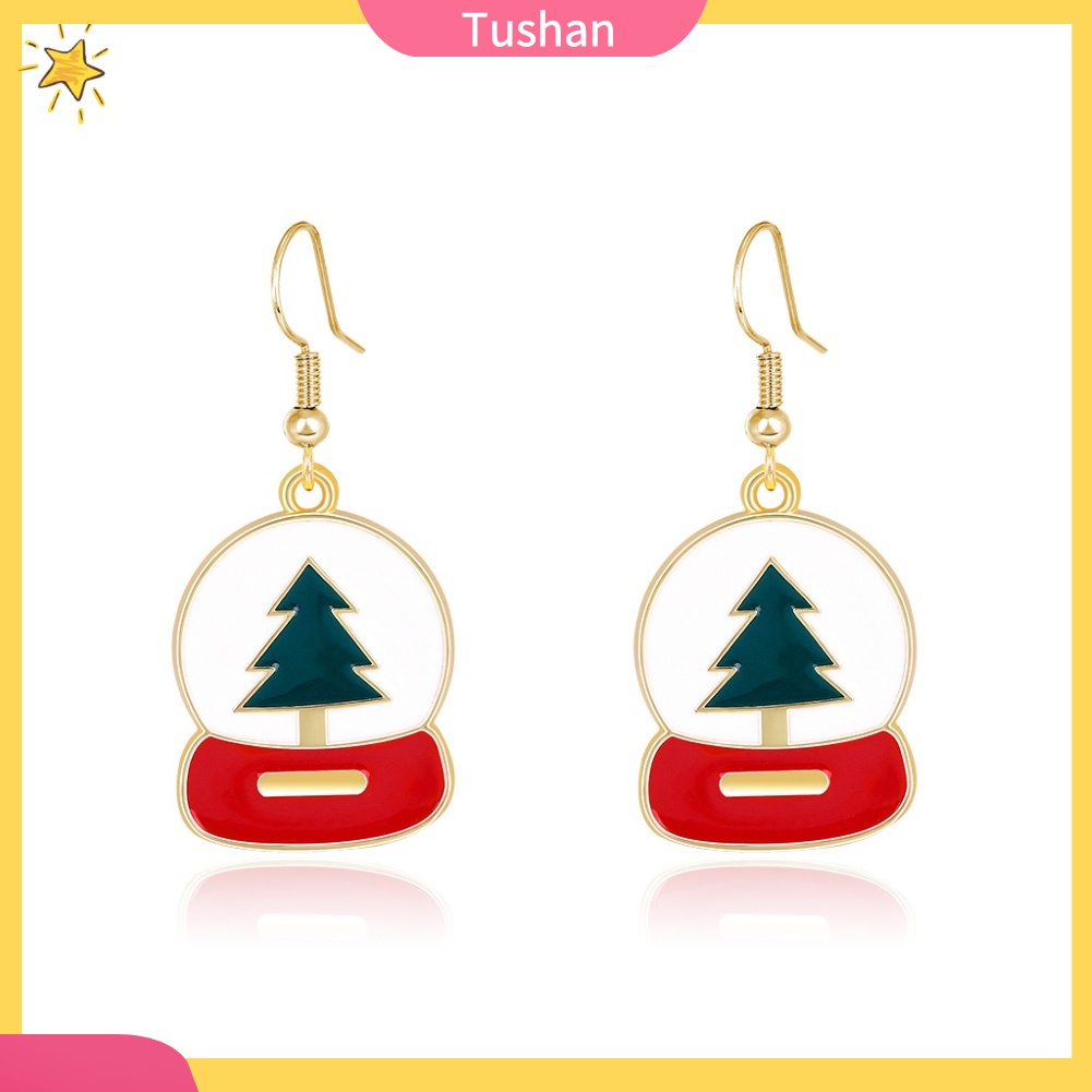 Bông Tai Hợp Kim Hình Cây Thông Giáng Sinh