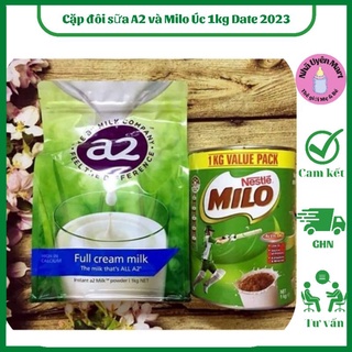 Cặp đôi sữa A2 và Milo Úc 1kg Date 2025