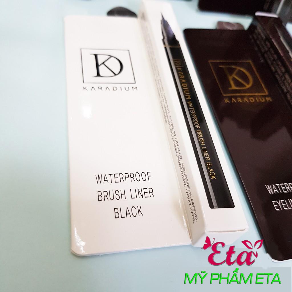 Dạ kẻ mắt Karadium Waterproof Brush LINER Black nét mảnh sắc nét, chống lem | BigBuy360 - bigbuy360.vn