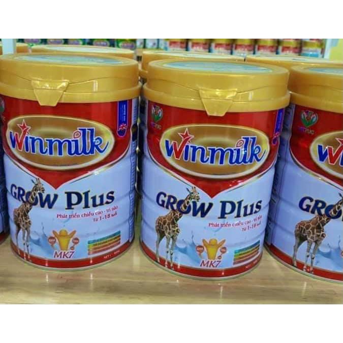 Sữa tăng trưởng chiều cao trí não Winmilk Grow Plus cho trẻ 1-18 tuổi lon 900g
