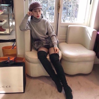 Áo cổ lọ túi lông hót hít