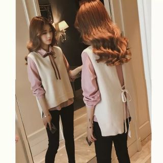 Sét gile len + sơ mi nữ