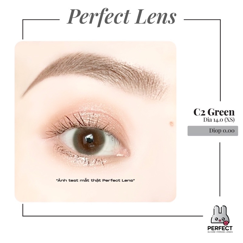 Lens Mắt , Kính Áp Tròng C2 GREEN Không Độ  , DIA 14.0 XS , Dành Cho Mắt Nhạy Cảm Giá Sale