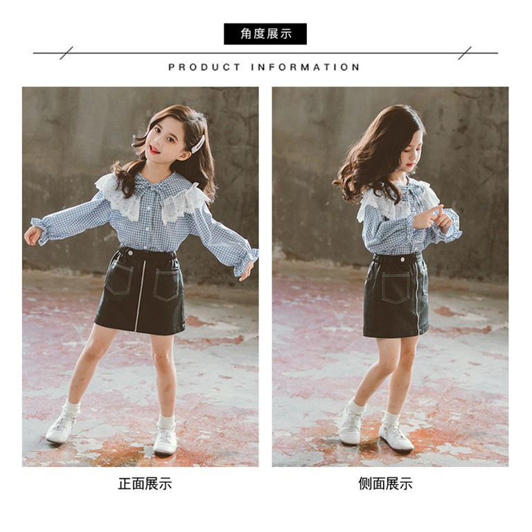 Chân váy ngắn phong cách thu đông Hàn Quốc 2021 xinh xắn cho bé gái