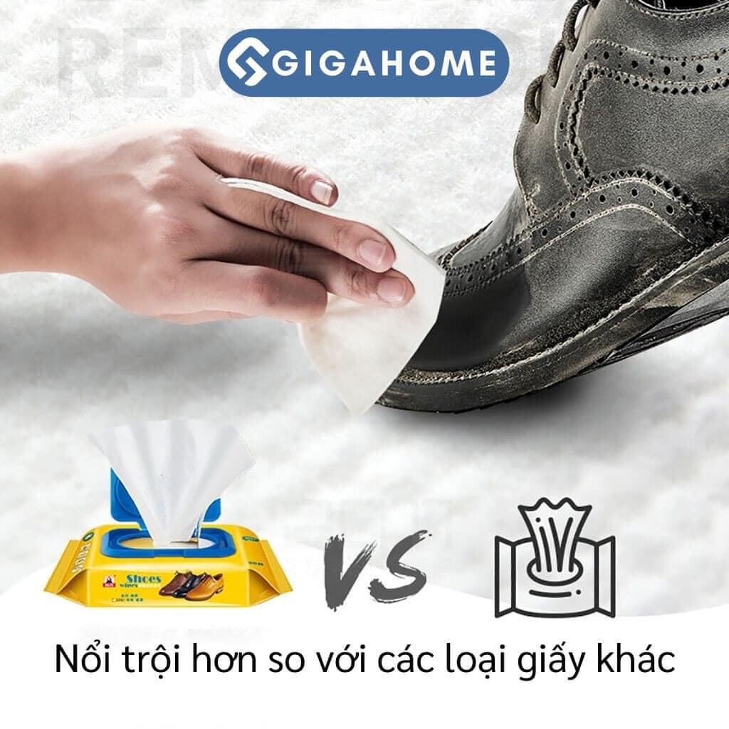 Gói 30 khăn lau giày thể thao, giày da, giày trắng, đế giày