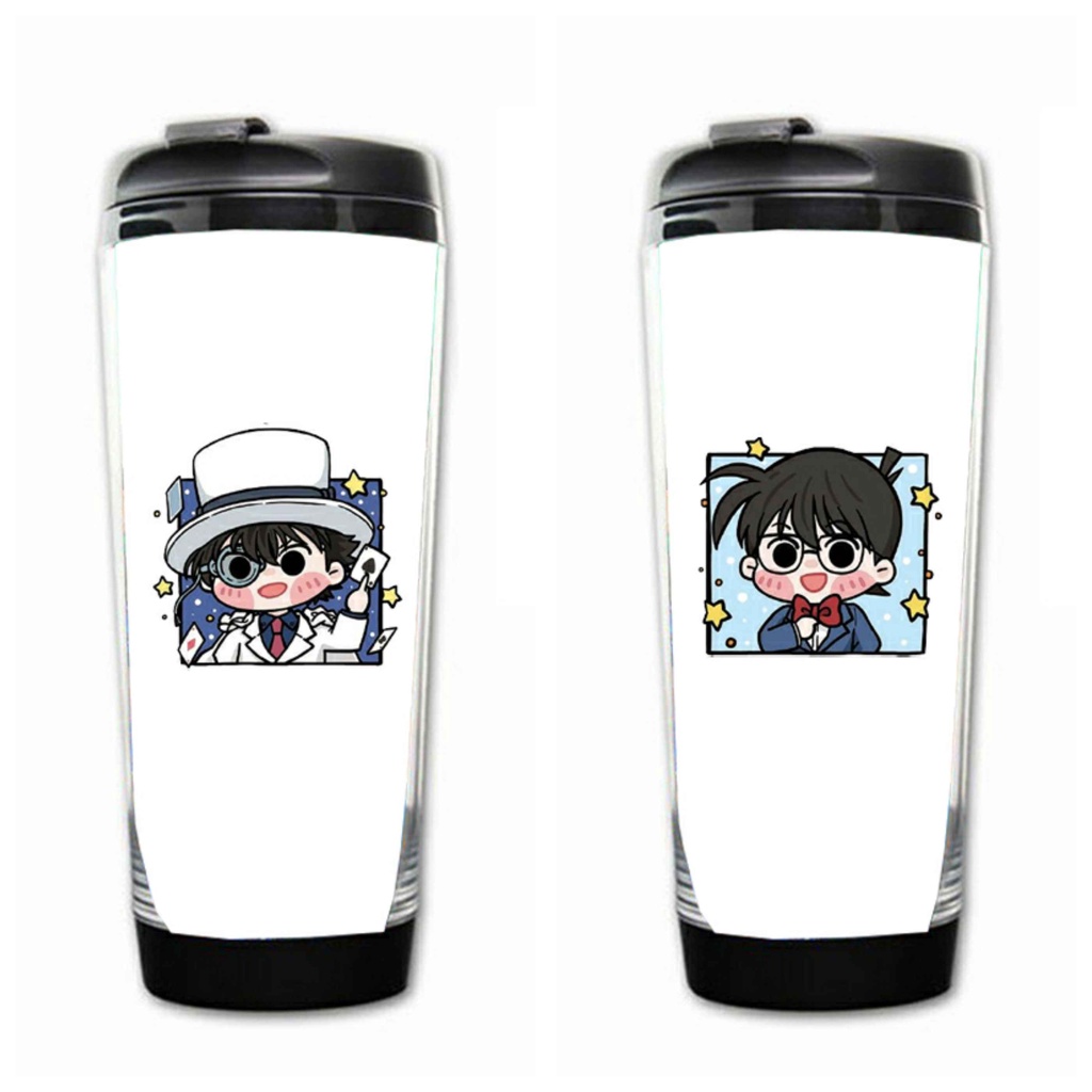 Bình nhựa đựng nước in hình  CONAN, KAITO KID Thám tử lừng danh anime chibi xinh xắn độc đáo