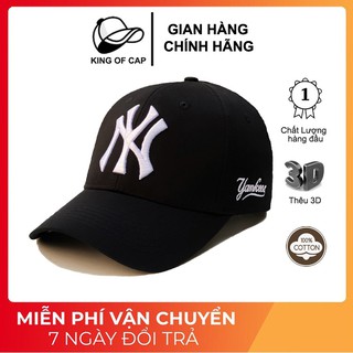 Nón lưỡi trai NY đen logo trắng Cao cấp full hộp chính hãng.