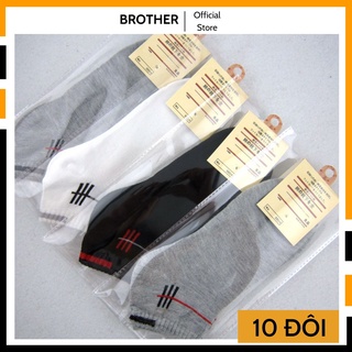 Vớ nam 10 đôi kiểu cổ ngắn, tất nam chất liệu cotton cao cấp, khử mùi hiệu quả