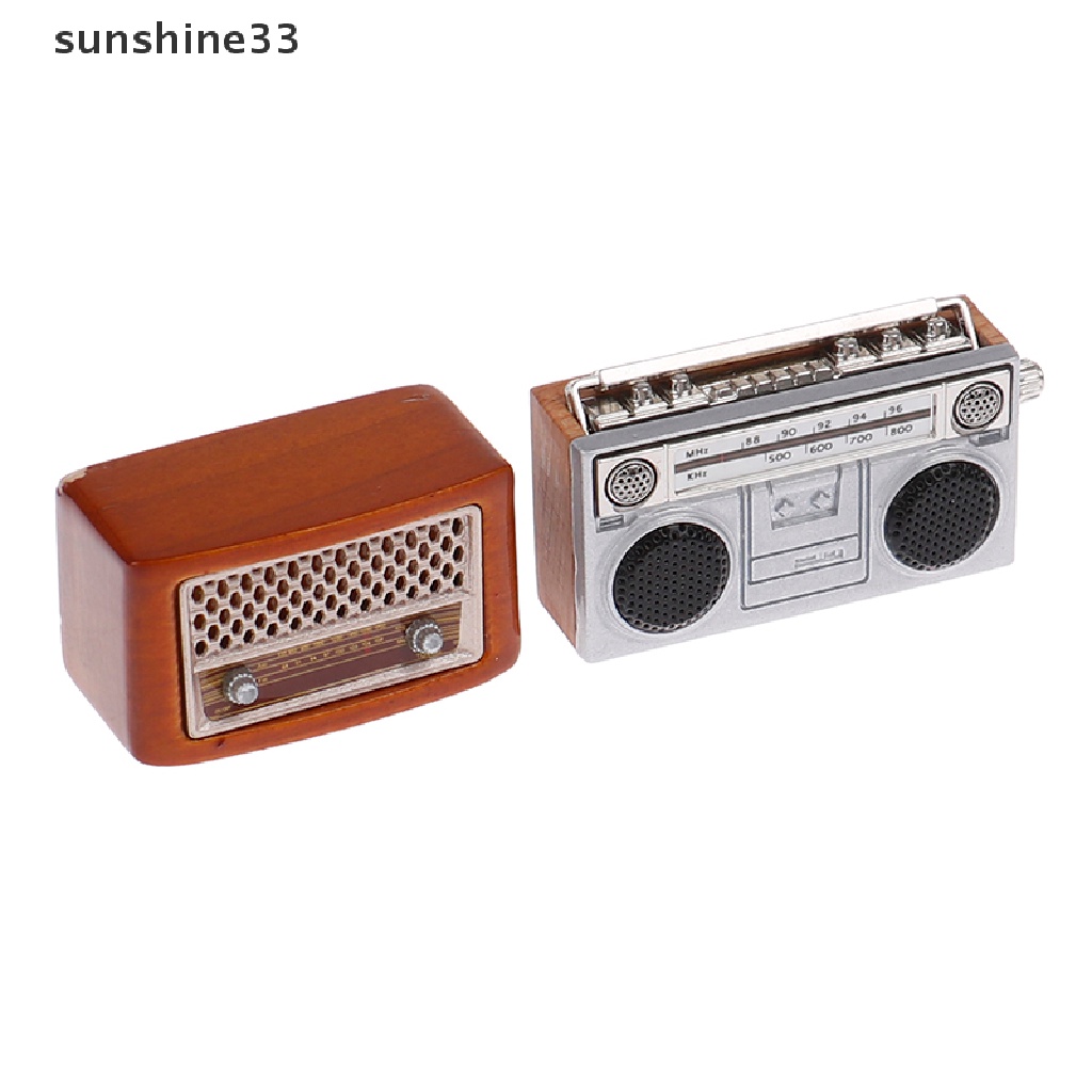 Radio Mini Tỉ Lệ 1: 12 Trang Trí Nhà Búp Bê Phong Cách retro