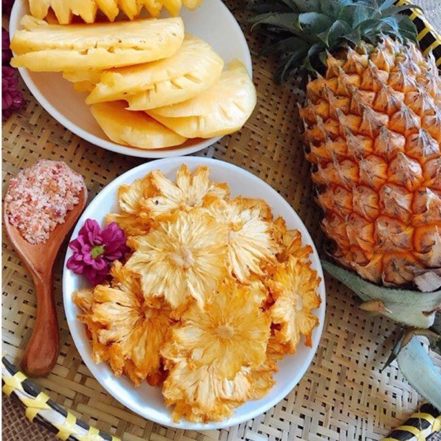100gr Dứa (thơm/khóm) thái lát sấy khô
