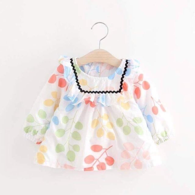 áo váy xòe hoa ngộ nghĩnh cho bé gái diện tết ( GHI CHÚ CÂN NẶNG GIÚP SHOP)