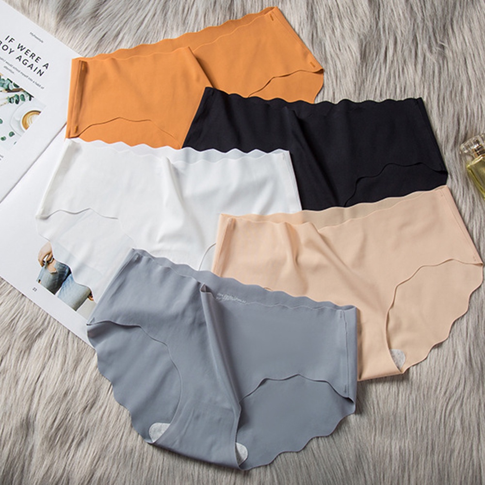 Quần Lót Không Đường May Lưng Thấp Bằng Lụa Satin Màu Trơn Thời Trang Cho Nữ | BigBuy360 - bigbuy360.vn