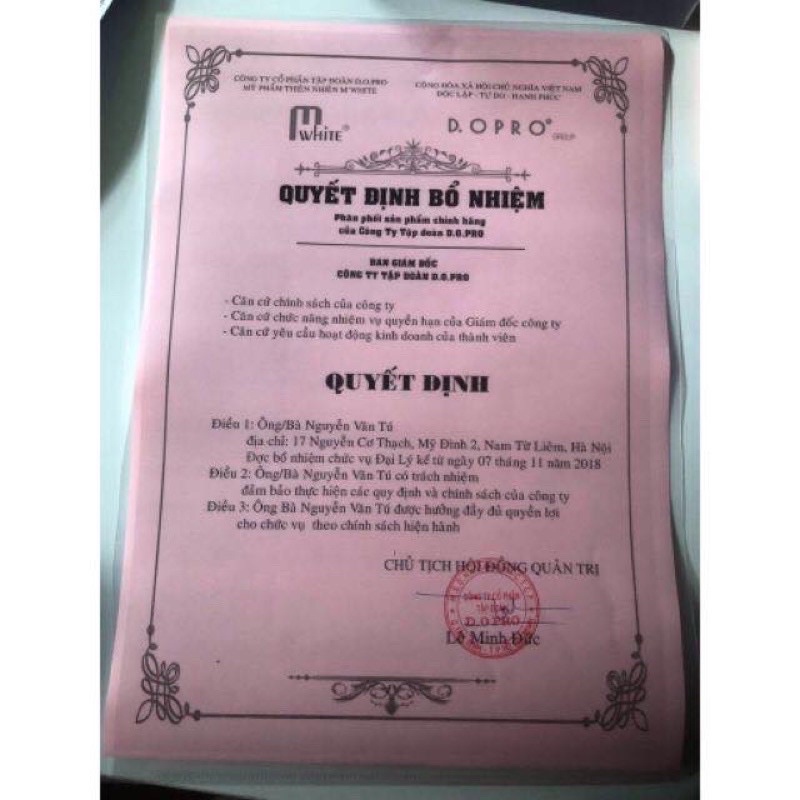 Kem body sữa chua M'White