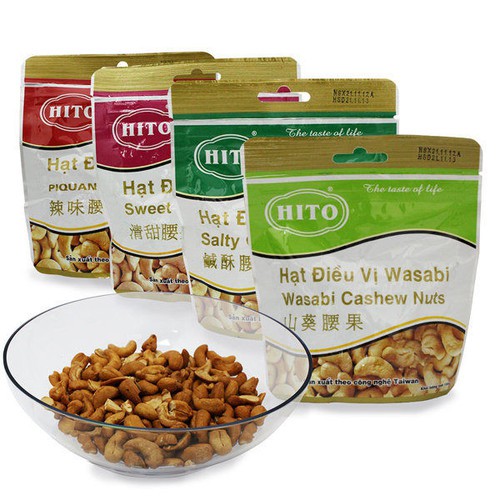 Combo hạt điều 4 vị HITO - 4 gói loại 100g/gói