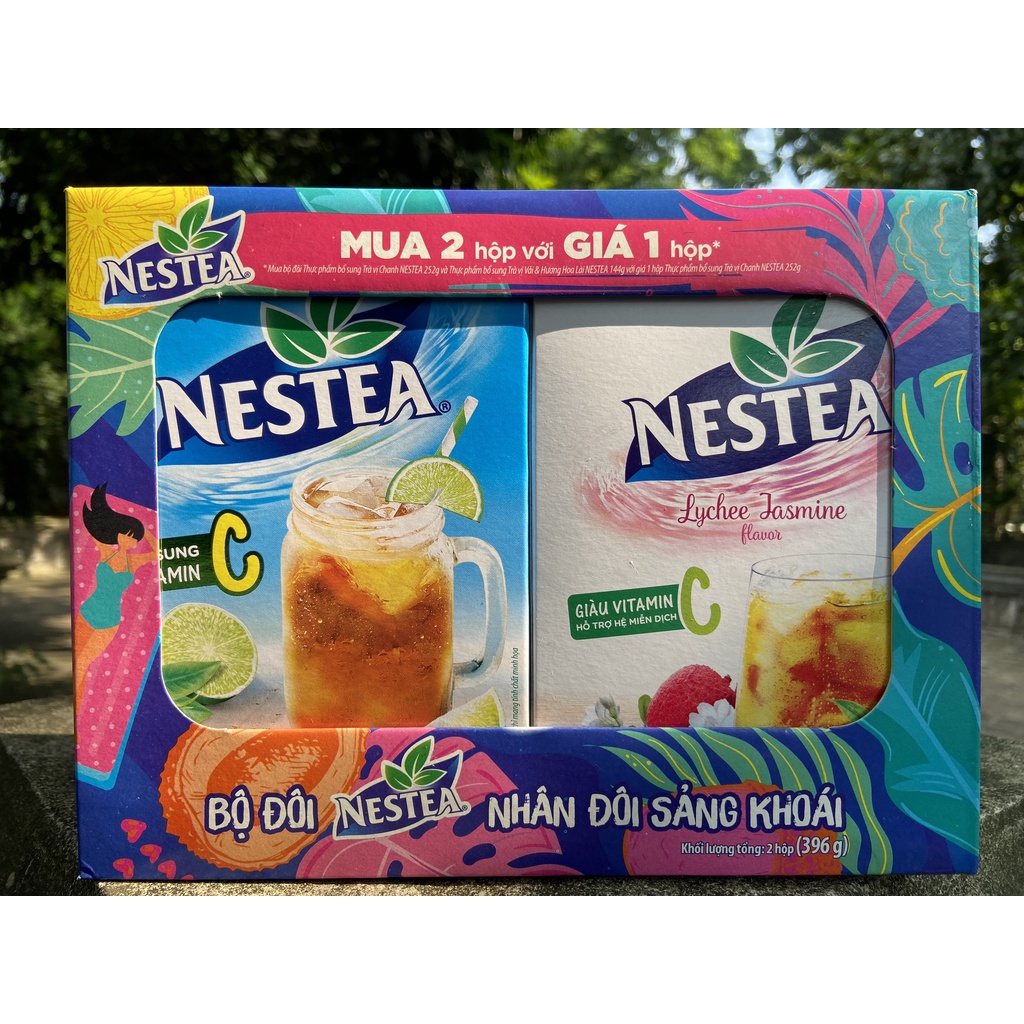 COMBO 2 HỘP TRÀ NESTEA CHANH VÀ TRÀ VẢI HOA LÀI 396G