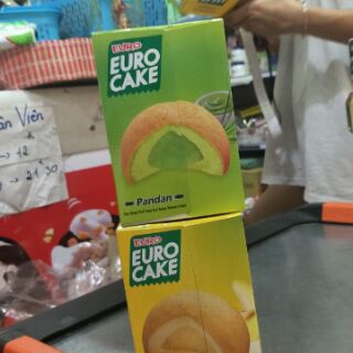 Bánh trứng Thái Euro Cake vị Custas, trà xanh, Chuối