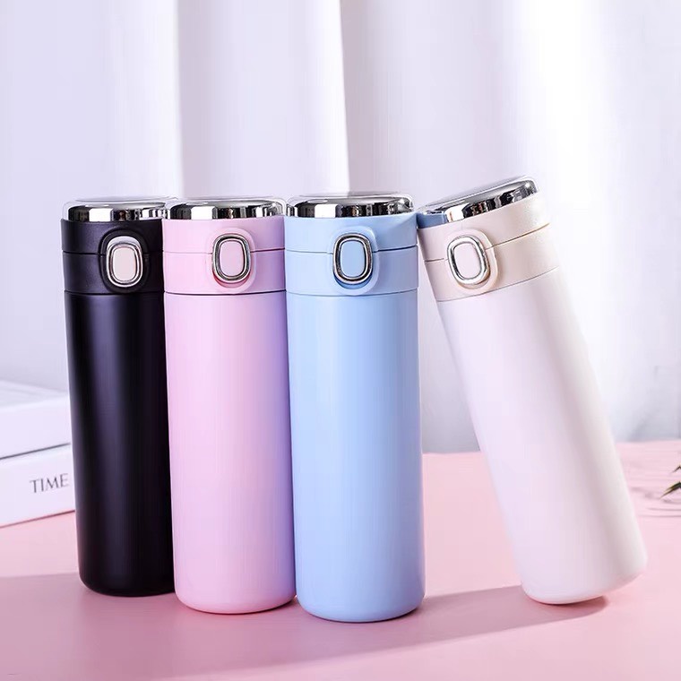 Bình giữ nhiệt Pastel hiển thị nhiệt độ thời gian thực, uống trà, giữ nóng lạnh trên 8 tiếng 4 màu (BN 26)