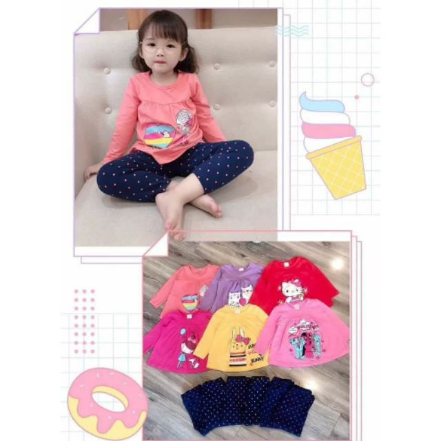 Combo 10 bộ cotton siêu đẹp bé gái