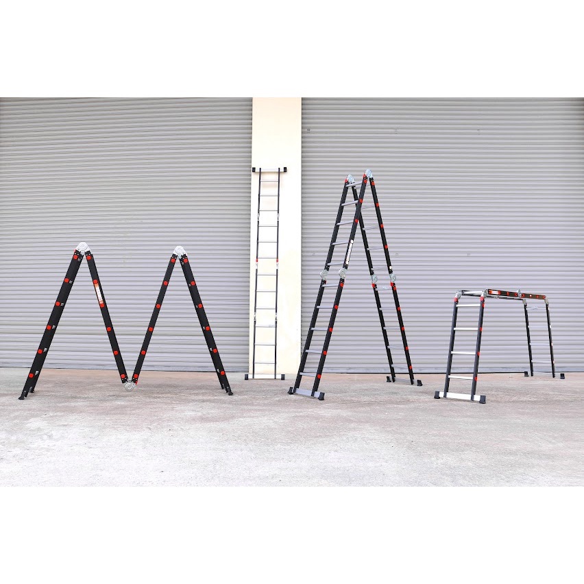 Thang nhôm gấp 4 đoạn Nikawa NKG44 - chữ A: 2.3m duỗi thẳng 4.6m