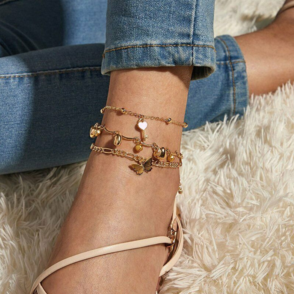 Bộ 3 Lắc Chân Kiểu Dáng Thanh Lịch Thời Trang Cho Nữ | BigBuy360 - bigbuy360.vn