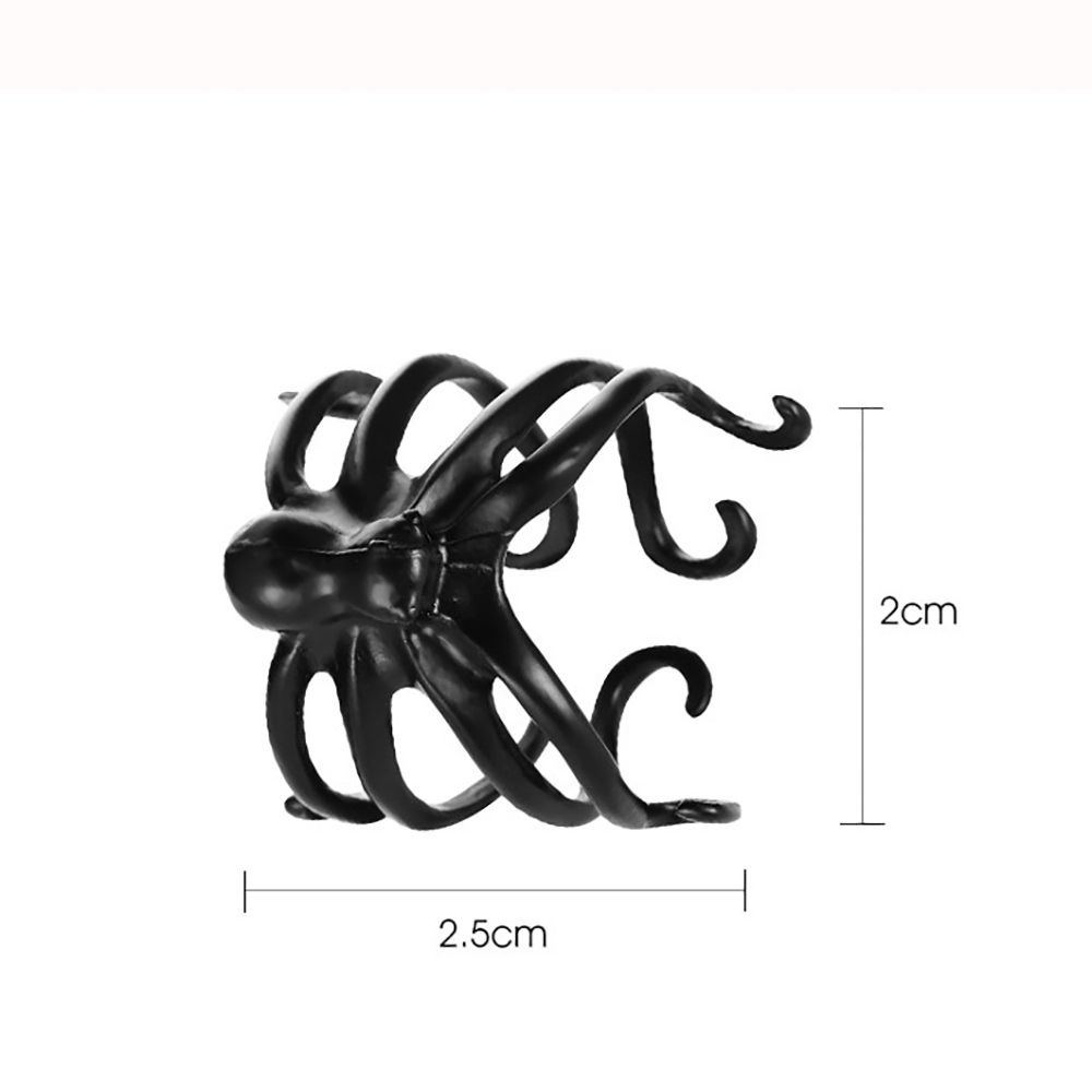 MXGOODS Adjustable Halloween Spider Ring Trendy Women Finger Ring Korean Style Ring Punk Male Gothic Alloy Octopus Hip Hop Fashion Jewelry/Multicolor