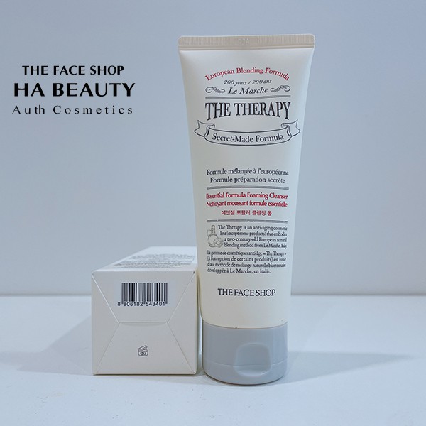 Sữa rửa mặt cấp ẩm chống lão hóa sạch sâu The Face Shop The Therapy Essential Foaming Cleanser 150ml dưỡng ẩm sâu | BigBuy360 - bigbuy360.vn