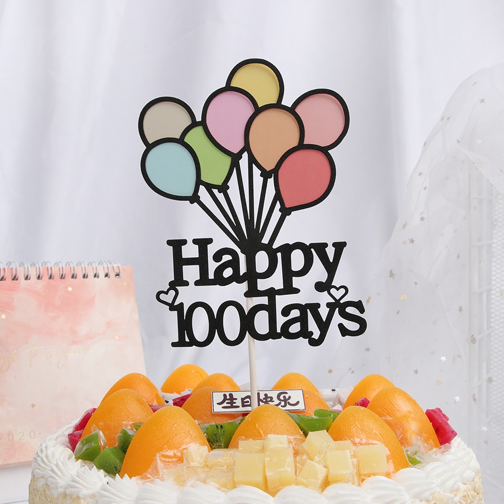 Dây Treo Trang Trí Bánh Kem Sinh Nhật Hai Lớp Nhiều Màu Sắc Mới