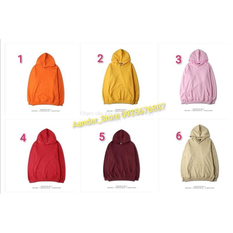 [Sẵn xám nhạt, đỏ đô, xanh dương, xanh lam, tím ] [20 màu] Áo Hoodie Unisex chính hãng Nelly trơn nỉ lót lông (order) | BigBuy360 - bigbuy360.vn