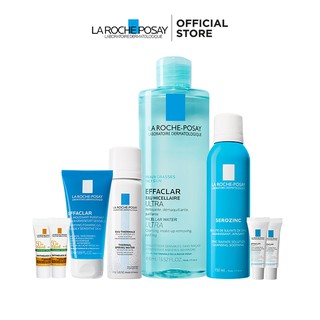 Bộ sản phẩm làm sạch và làm dịu dành cho da dầu mụn La Roche-Posay Effaclar