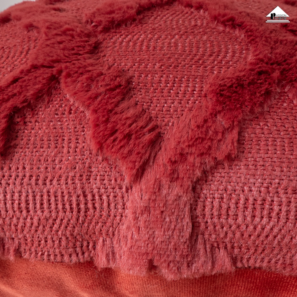 Vỏ Gối Tựa Lưng Sofa Dập Lông Nổi Hình Học Ziczac Cao cấp