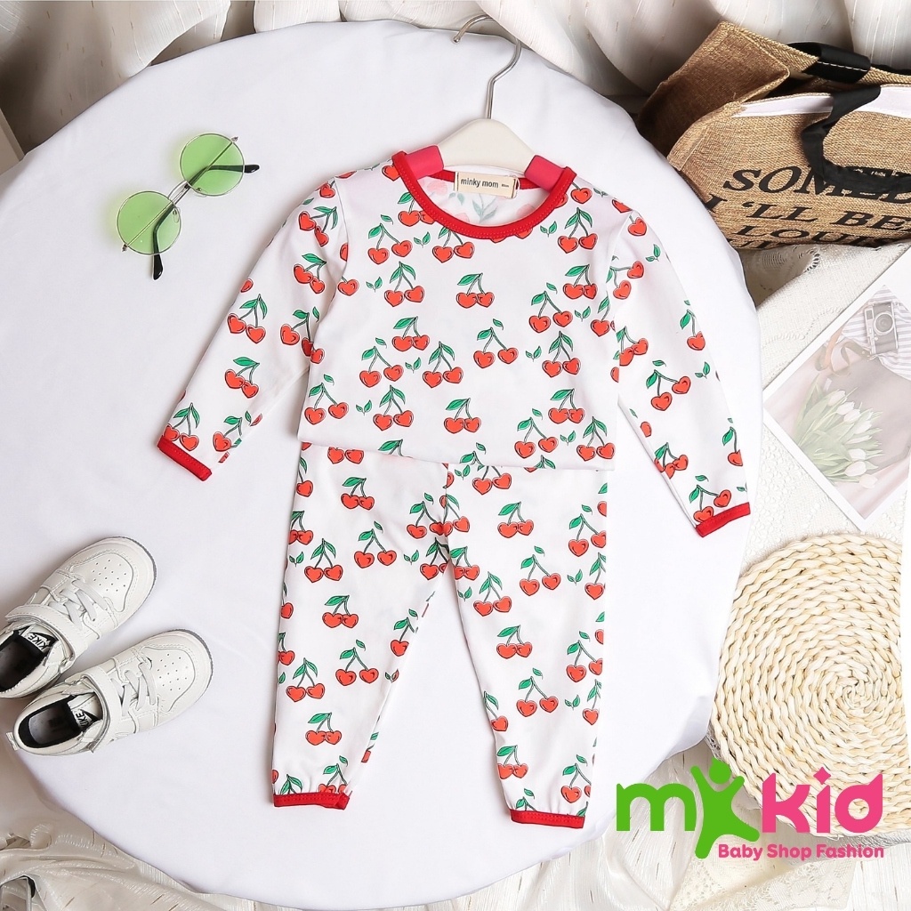 Bộ Thu Đông Cho Bé  Bộ Minky Mom Dài Tay Cho Bé Trai Bé Gái  Chất Cotton Cao Cấp Siêu Co Giãn Thấm Hút Mồ Hôi Tốt