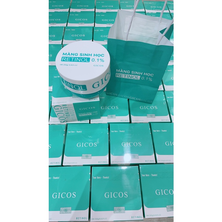 Màng Sinh Học Gicos Retinol 0.1% - Kem Body Trắng Da Mịn Màng Ngăn Ngừa Lão Hoá Hộp 250g