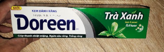 Một tuýp 180gam Kem đánh răng Trà xanh Doreen