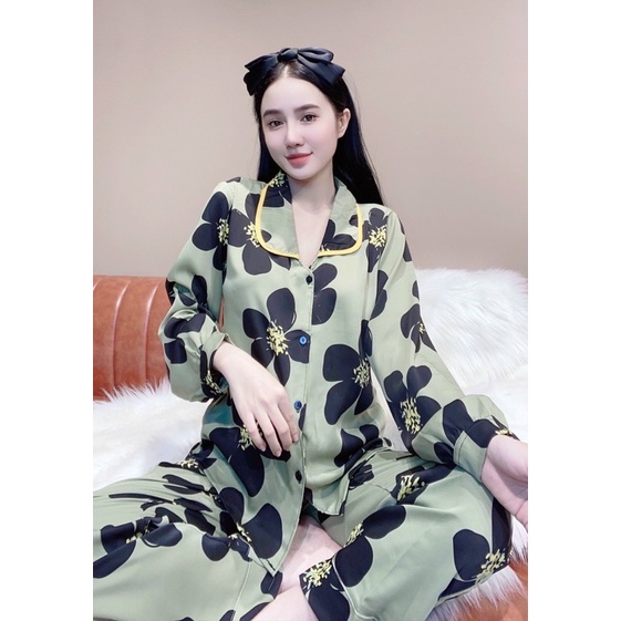 Bộ lụa  mango ,satin kimono (free size dưới 58kg)