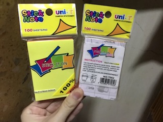Giấy note ghi chú dạ quang size 3*3  2*3