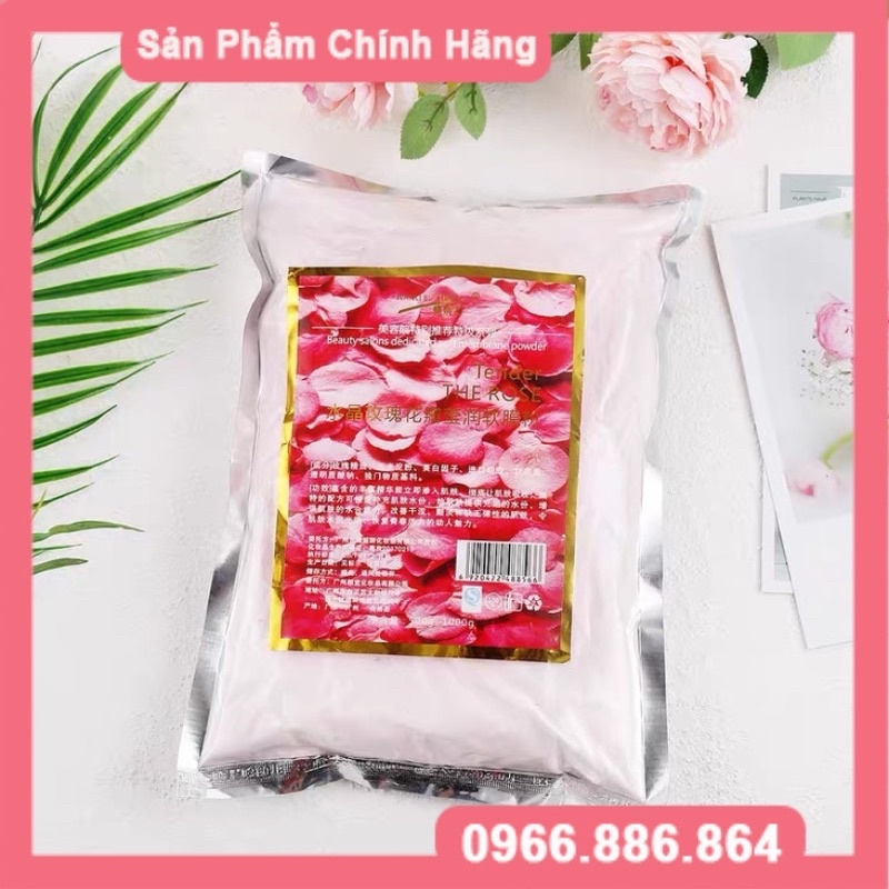 1KG Mặt nạ collagen cánh hoa hồng dưỡng ẩm dưỡng trắng da dành cho SPA và TMV