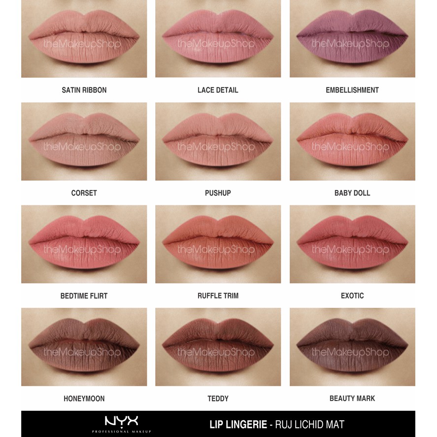 Son kem lì NYX Professional Makeup Lingerie Liquid Matte Lipstick thỏi mini nhiều màu lựa chọn