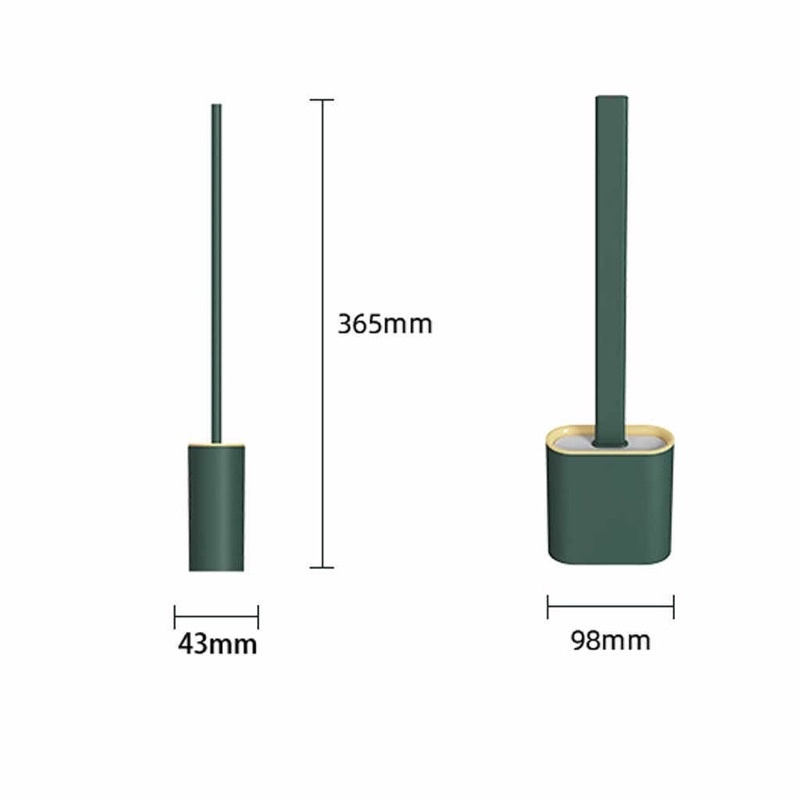 Cọ toa lét silicon Pulito, vệ sinh bồn cầu toa-lét phòng tắm siêu sạch giao màu ngẫu nhiên