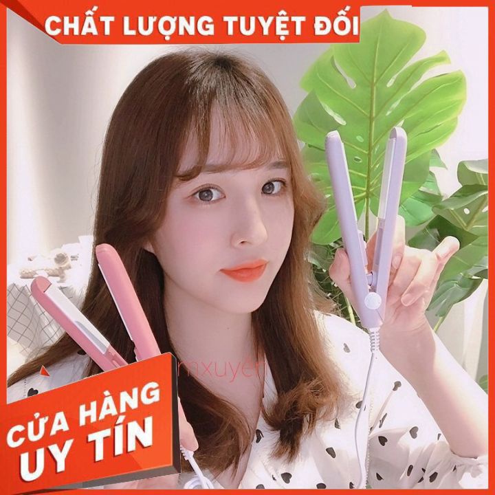 Máy Duỗi Tóc MiNi maker ( hộp nhựa cute )  ép duỗi tóc thẳng ,mềm bóng đẹp máy cực bền hàng loại 1 tiện lợi dùng tại nhà