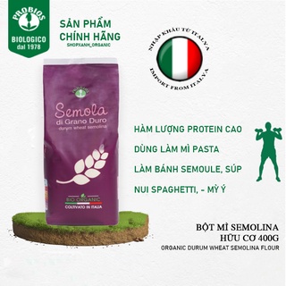 Bột mì semolina hữu cơ 1kg probios organic durum wheat semolina flour- bột làm bánh
