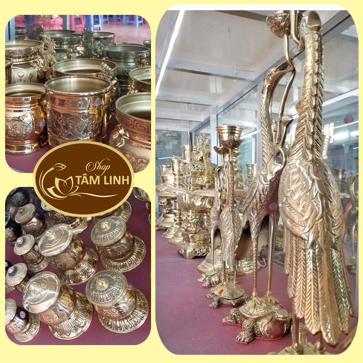 Cặp Hạc Bằng Đồng Cao 33 cm