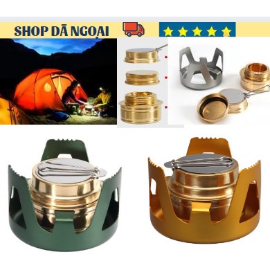 BẾP CỒN MINI DU LỊCH GẤP GỌN 2 LOẠI CỒN KHÔ VÀ NƯỚC -BẾP CỒN