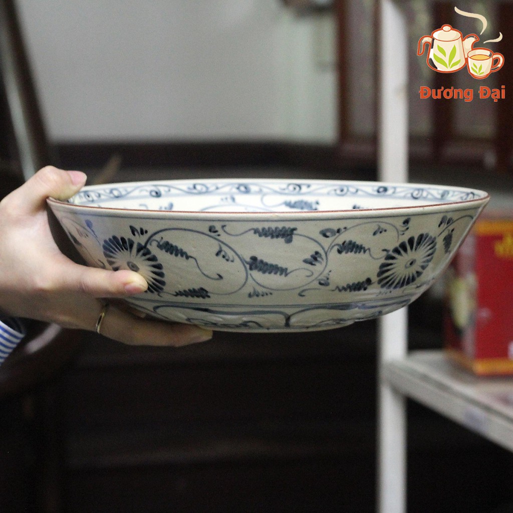 Bát Tô loe hoa cúc rạn đựng cơm canh Gốm Sứ Bát Tràng Đương Đại