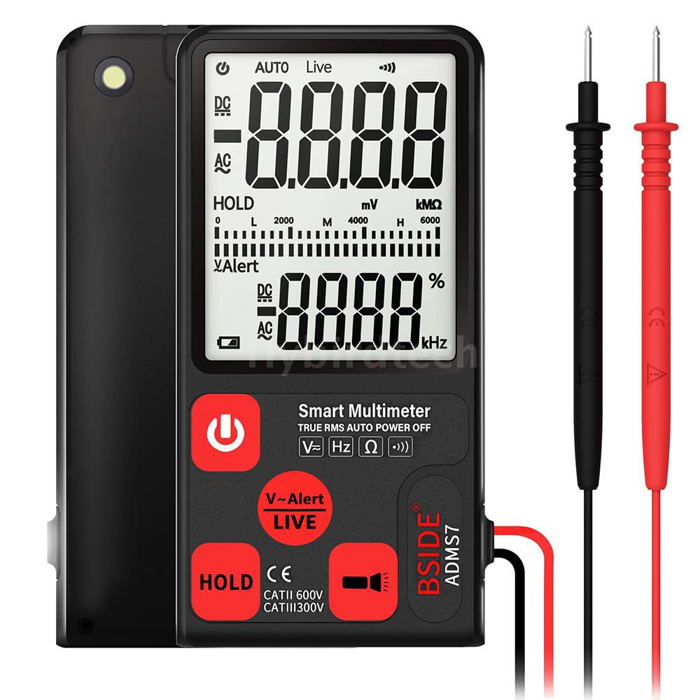 Đồng hồ đo điện áp thông minh đa năng kỹ thuật số ADMS7 AC/DC với màn hình hiển thị LCD