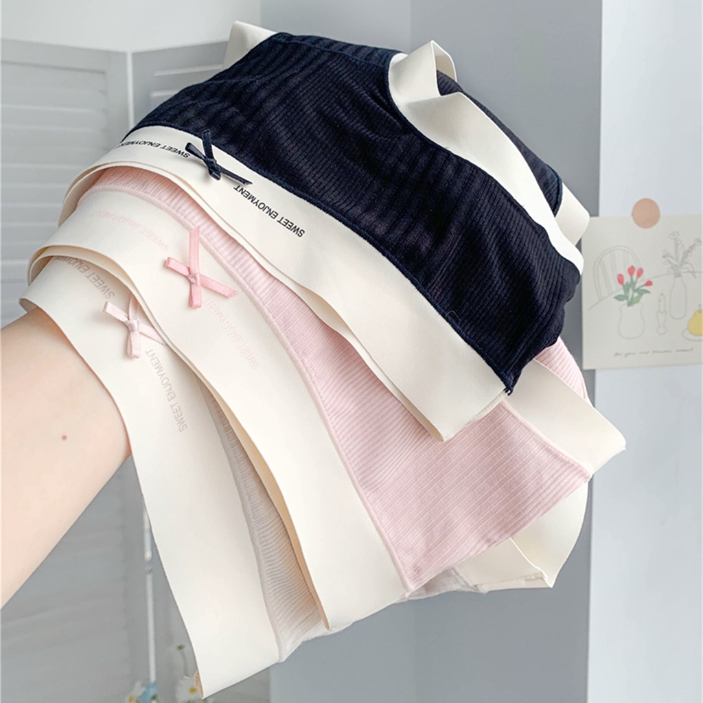 Quần Lót cotton Không Đường May Lưng Vừa Thoáng Khí Phong Cách Nhật Bản Dành Cho Nữ